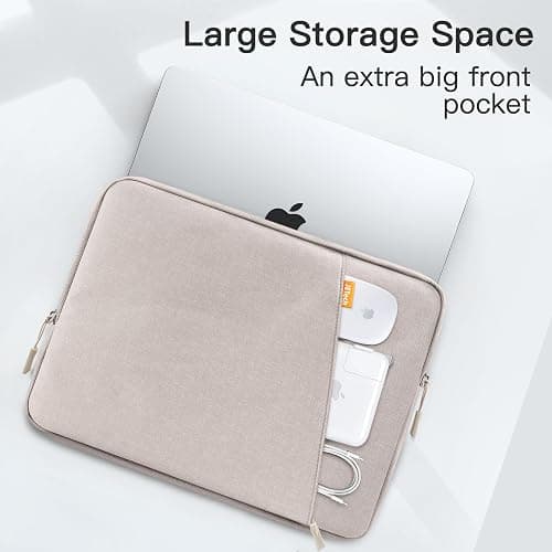 JETech Laptop Sleeve for 13-14Inch MacBook Air/Pro (M5/M4/M3/M2/M1) 2020-2025, 13-13.6 Inch Notebook, Waterproof Shock Resistant Bag Case with Accessory Pocket (Starlight) thumbnail 3