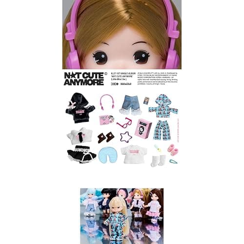 1st Single Album NOT CUTE ANYMORE Little Mimi ver. / Random ILLIT Little Mimi Doll Key Ring Chain + Mini R + Photocard + Gift thumbnail 2