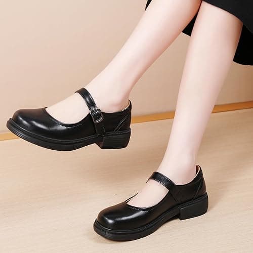 OKJ Mary Jane Shoes Women Flat Platform Mary Janes for Womens Comfortable Flats Dressy Casual School Cute Non Slip Work Shoes thumbnail 7