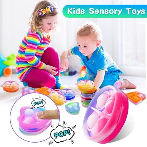 ONKULL Pop Fidget Keychain 30 Pack ,Mini Fidget Toys Bulk ,Sensory Toys for Kids ,Party Favors for Kids 4-8,8-12 Year ,Back to School Gifts for Classroom ,Easter Goodie Bags Stuffers thumbnail 4