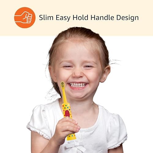 Amazon Basics Kids Battery Powered Toothbrush, 2 Count, 1 Pack (Previously Solimo) thumbnail 6