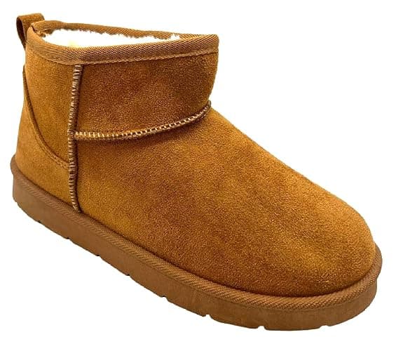 sole london LADIES WOMENS FLAT ANKLE WARM FAUX FUR LINED WINTER SNUGGSLIP ON SHOES BOOTS thumbnail 3