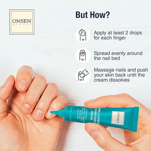 Onsen Secret Nail Reboot Duo - Treatment for Damaged Nails - Natural Nail Care & Cuticle Repair - Visible Results For Perfect Nails, Cuticle Conditioner Cream 15ml & Nail Reboot Oil 10ml thumbnail 6