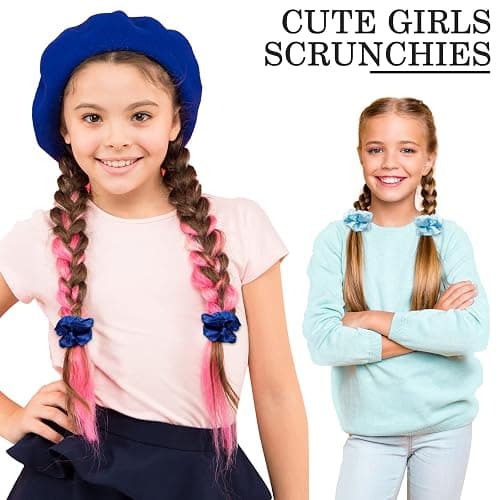 ADRIONE Satin Scrunchies for Women & Girls - 60 Pack Silk Scrunchies for Curly Hair thumbnail 7