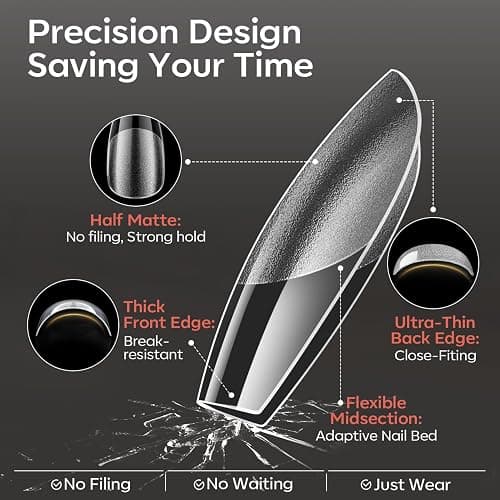 Modelones Extra Short Coffin Nail Tips 360pcs Clear Press On Nails Soft Gel | Clear Fake Nails Press On Full Cover Half Matte Acrylic Gel Tips for Extension Salon 15 Sizes thumbnail 4