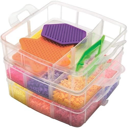 Perler Bead Large Organizer Stackable Storage Container Bead Trays, 3pc. thumbnail 2