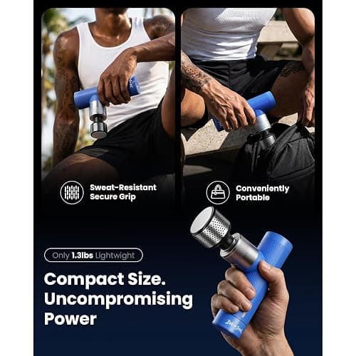 BOB AND BRAD A7 Pro Massage Gun with Heat & Cold Therapy for Back Pain & Recovery - 11mm Deep Tissue, Portable Quiet Handheld Gun, FSA-HSA Eligible with Case thumbnail 7