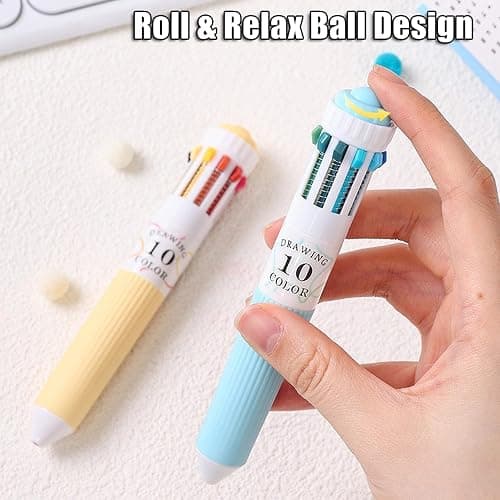 Corpapen 28 Colors 3 Pcs Ballpoint Multicolor Pen 10-in-1, 0.8mm Fine Point Smooth Writing, Office and Student Supplies, Top Retractable Drawing and Writing thumbnail 5