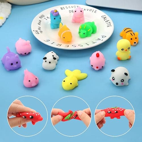 30 Pack Squishy Toys, Kawaii Squishies Party Favors for Kids 4-8 8-12 Treasure Box Toys for Classroom Birthday Xmas Gifts Goodie Bag Mini Animals Mochi Squishy Stress Relief Sensory Toys Random thumbnail 4