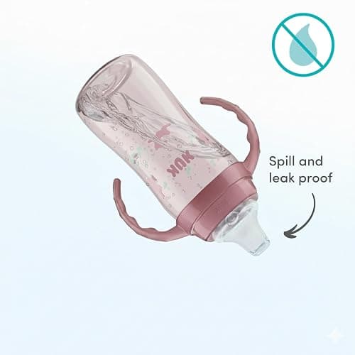 NUK Learner Cup 6+ Months Timeless Collection Amazon Exclusive 10 Oz – BPA Free Spill Proof Sippy Cup 2 Count (Pack of 1) thumbnail 4