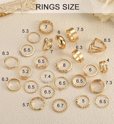 iF YOU 25 Pcs Gold Knuckle Ring Set for Women, Chunky Stackable Finger Midi Rings, Silver Simple Stacking Cute Rings Pack Trendy Stuff Jewelry Gift thumbnail 9