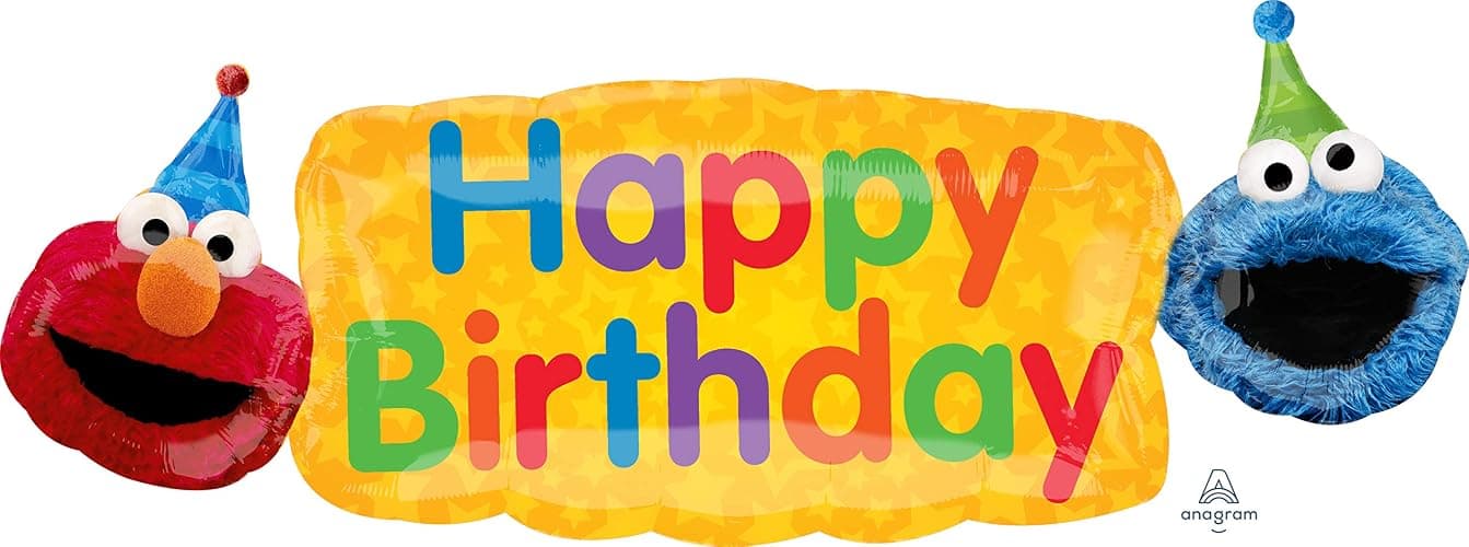 Anagram Elmo and Friends 2nd Birthday Supplies Decorations Balloon kit thumbnail 2