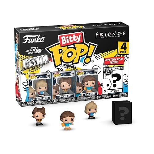 Funko Bitty POP! Friends - 80's Rachel, 4-Pack and A Surprise Mystery Mini Figure - 0.9 Inch (2.2 Cm) Collectable - Stackable Display Shelf Included - Gift Idea - Party Bags Stocking - Cake Topper - Image 1