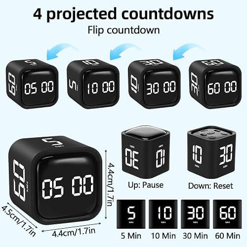 Pomodoro Timer Cube Countdown Timer Zeitmanagement Wird fur BüRo, Studium, Kinder, KüChenkochen, Bewegung Verwendet thumbnail 2