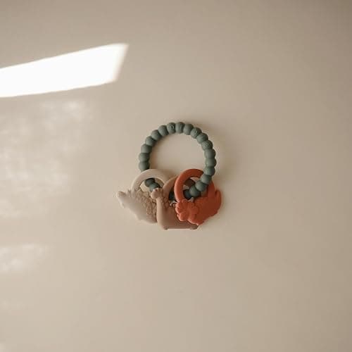 mushie Silicone Dino Teething Ring Toy - Dino thumbnail 2