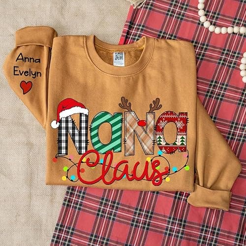 Personalized Grandma Claus Sweatshirt, Gifts for Grandma, Gifts for Christmas thumbnail 3