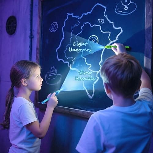EODVICS Invisible Ink Pens 12 Pack with Notebook and UV Pen Light, Party Favors for Kids 8-12, Christmas Stocking Stuffers, Thanksgiving Halloween Goodie Bag Gifts thumbnail 6