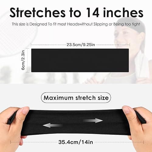 DiyJibb Headbands for Women - 12Pcs Non-Slip Cotton Cloth Headbands for Women's Hair Accessories,Fashion Sports Hair Bands & Ties,Soft Fabric for Yoga,Running,Workout thumbnail 2