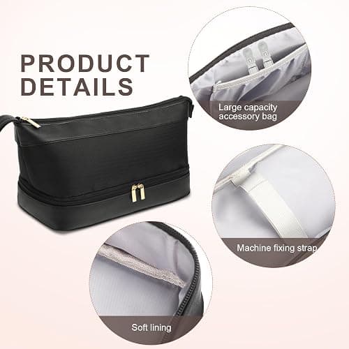 GENCAM Flexfusion Carrying Case for Shark, Travel Case for Shark Glam Ceramic/FlexFusion Hair Straightener, Travel Bag for Shark Flexfusion Air Ceramic HD641S/HD642S /HD6052S(Black) thumbnail 3
