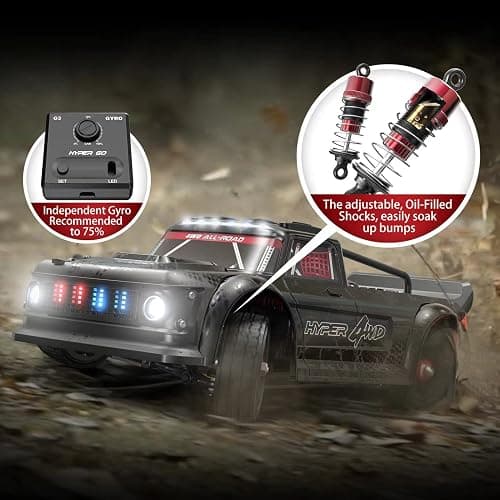 HYPER GO 14301 V3 1/14 RTR Brushless RC Drift Car with Gyro, Max 38 mph Fast RC Cars for Adults, 4WD All-Road Street Bash RC Truck, Electric Powered High Speed Drifting for Adult thumbnail 3