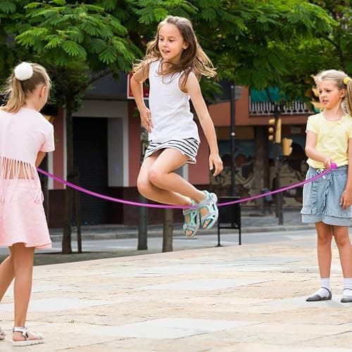 Aneco 10 Pack Kids Jump Rope Set Colorful Outdoor Jump Ropes 7.3 Feet Jumping Ropes Great Birthday Party Sports Activities Favors Gift thumbnail 2
