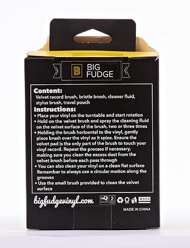 Big Fudge Vinyl Record Cleaning Kit - 4-in-1 Record Cleaner Solution - Includes Ultra-Soft Velvet Record Brush, Cleaning Liquid, Stylus Brush and Storage Pouch thumbnail 10