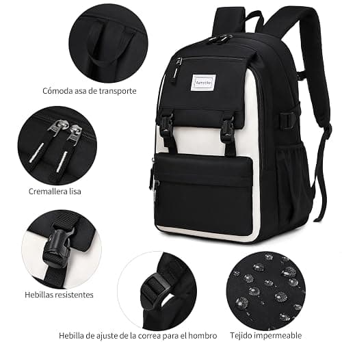 Aamytike Schulrucksack Mädchen Teenager Schule Rucksack Damen Schulranzen Maedchen Wasserdicht Kinder Schultasche Casual Daypacks School Bag for Girls Backpack mit Lunchpaket Set thumbnail 6