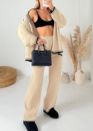 PRETTYGARDEN Lounge Sets for Women Fall 2026 Loungewear 2 Piece Outfits Cardigan Sweaters Track Suit Matching Winter Clothing thumbnail 3