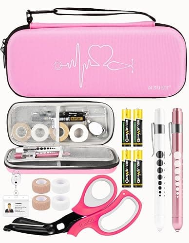 MEUUT 15 pcs Stethoscope Case Kits, Perfect Nurse Gift Include Stethoscope Case, Penlights, Medical Scissor, Bandage Wraps, Badge Holders for Nurse Student - Image 1