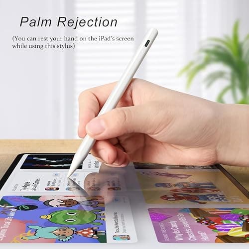 Stylet pour Apple iPad 2018-2025, Stylet Magnétique de Recharge Rapide avec Rejet de Paume, Compatible iPad 11/10/9/8/7/6,iPad Pro M4 13"/12,9''/11'', iPad Mini 7/6/5, iPad Air M2/5/4/3 - Image 1
