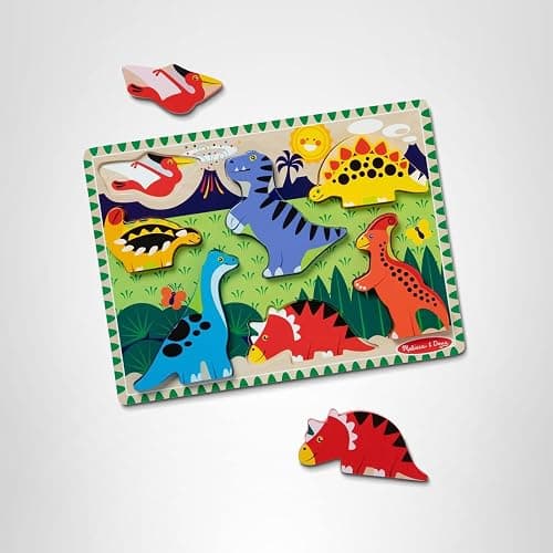 Melissa & Doug Dinosaur Wooden Chunky Puzzle (7 pcs) - FSC Certified thumbnail 10
