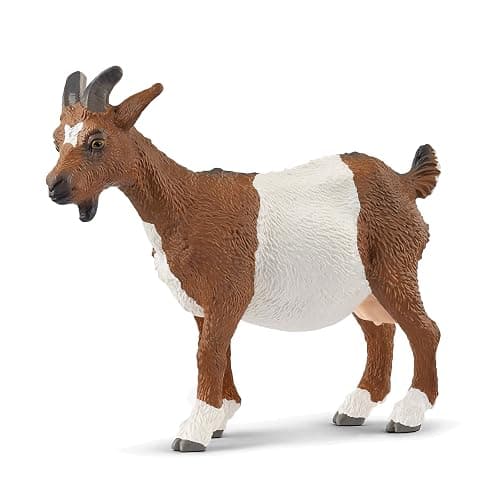 Schleich Farm World - Cute, 3" Goat Toy for Kids. Realistic Hand-Painted Farm Animal Toys for Boys and Girls. Fun Educational Figure for Screen-Free, Imaginative Learning for Children Ages 3+ 14887 - Image 1