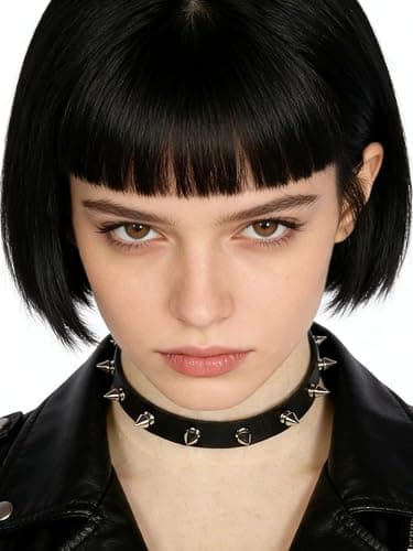 Hanfluenve Punk Leather Choker Collar Vintage Goth Necklace Black Collar Chokers Cosplay Rock Neck Adjustable Buckle Choker Leather Collars for Women Men thumbnail 2