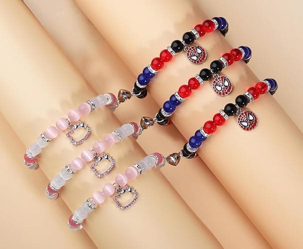 Korotho Matching Spider Bracelets for Couples Best Friend, Christmas Matching Heart Charm Bracelets Gifts for Couples Friends Spider Friendship Jewelry to Sister Bestie Long Distance Gift for Bf Gf thumbnail 3