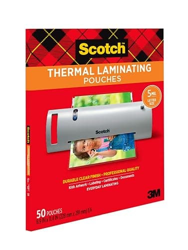 Scotch Thermal Pouches 5 mil, 8.9 in x 11.4 in (228 mm x 291 mm) | Ultra Clear Laminating Pouches for Kids Artwork, Labeling, Certificates, Documents, Photo Safe for Home, Office and Classroom thumbnail 11