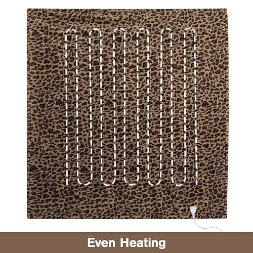 STONECREST Reversible Electric Blanket Heated Throw, 50"x60" Heating Blanket with 5 Setting Controller, 4 Hour Auto-Off, Overheating Protection, ETL Certified, Machine Washable(Leopard, 50"x60") | Heating Blanket, Reversible, 5 Setting Controller, Machine Washable, 4 Hour Auto-Off, Overheating Protection, ETL Certified thumbnail 6