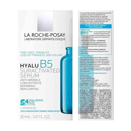 La Roche-Posay Hyalu B5 Suractivated Hyaluronic Acid Serum for Face, Vitamin B5 + Hyaluronic Acid + Glycerin, Hydrating Serum Visibly Plumps Skin, Sensitive Skin Safe, Anti Aging, Oil-Free thumbnail 10