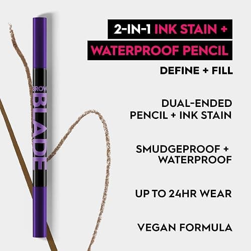 Urban Decay Brow Blade 2-in-1 Eyebrow Pen + Waterproof Brow Pencil | Microblading Ink Stain Brow Pen + Waterproof Brow Pencil - Smudge-resistant, Up to 24HR Wear, Define Fill + Shape, Vegan thumbnail 3