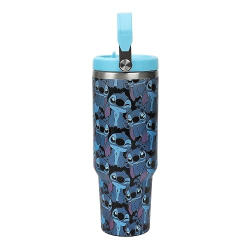 Disney Stitch All-Over Print Blue 40 Oz Stainless Steel Tumbler With Handle thumbnail 5