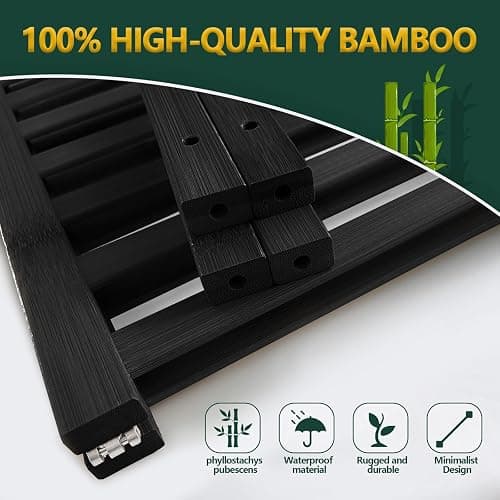 Z&L HOUSE 3-Tier Shoe Rack for Closet, Stackable Bamboo Shoe Rack for entryway, Hallway, Bathroom, Multifunctional Utility Free Standing Shoe Shelf Black thumbnail 4