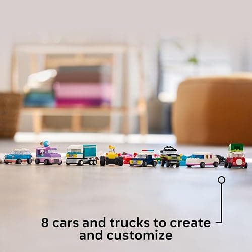 LEGO Classic Creative Vehicles, Colorful Construction Brick Building Kit with Ice Cream Truck, Police Car Toy, Model City Cars and More, Gift or Car Toy for Boys, Girls and Kids Ages 5 and Up, 11036 thumbnail 3