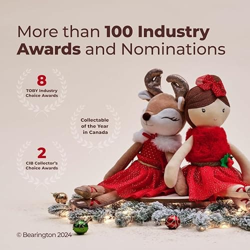 Bearington Reiny Christmas Reindeer Stuffed Animal - 11.5" Soft Christmas Reindeer Plush Toy with Scruffy Fur and Huggable Body - Adorable Deer Plushies for Kids, Toddlers, and Teens thumbnail 4