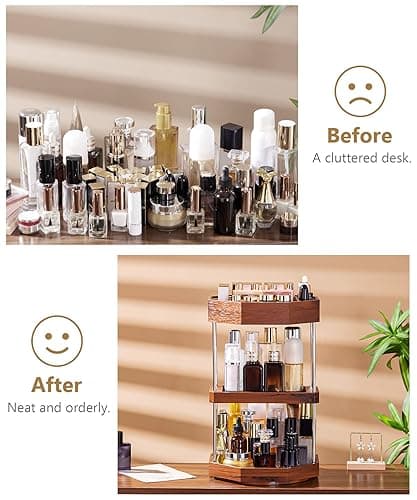 Homde Makeup Organizer 360 Degree Rotating Cosmetic Storage Display Perfume Organizer Cologne Organizer thumbnail 7