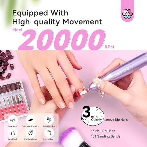 SAVILAND Dip Powder Nail Kit with Drill - 20 Colors Summer Neon Dip Nails Powder Starter Kit with Everything Dip Liquid Dipping System Base Top Coat Activator Manicure Art Salon DIY Christmas Gift thumbnail 5