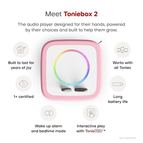 Toniebox 2 Audio Player Bundle for Kids 3+ with Winnie The Pooh, Tigger, Eeyore Figurines and Tonieplay Game & Controller - Cloud Pink thumbnail 4