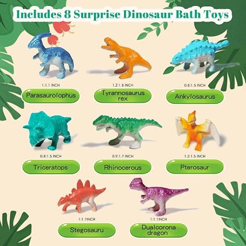 Persidra Kids Bath Bombs with Surprise Inside, XXL Large Dinosaur Bath Bombs 8pcs Bath Bomb Set with Toys Inside, Dino Toy Gifts for Kids Age 3 4 5 6 7 8 9 10 11 12 thumbnail 3