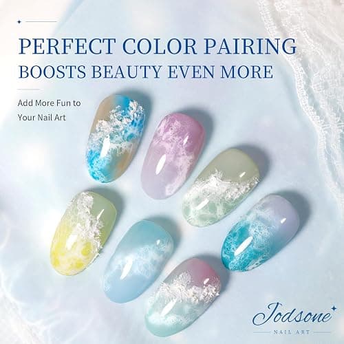 JODSONE Ocean Wave Blooming Gel Nail Polish,16.5ml Wave White Blooming Liquid for Spreading Effect Wave,High Fluidity Wave Textures for Ocean Wave Nail Art,DIY Nail Art Design thumbnail 3