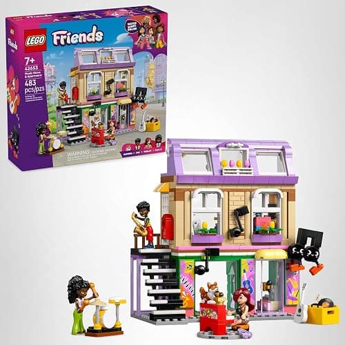 LEGO Friends Music Store & Apartment Building Set - Interactive Storytelling Playset for Girls & Boys, Ages 7+ - Includes Marimba the Corgi Toy - Gift Idea for Birthdays and Music Lovers - 42653 thumbnail 7