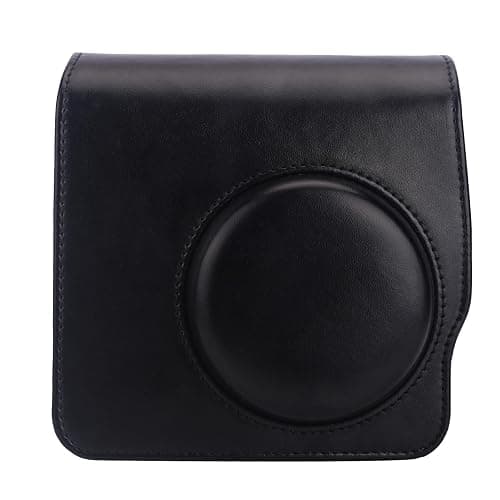 Frankmate Camera Case Compatible with Fujifilm Instax Mini SE/7+/7s/7c, PU Leather Carrying Bag with Adjustable Shoulder Strap (Black) - Image 1