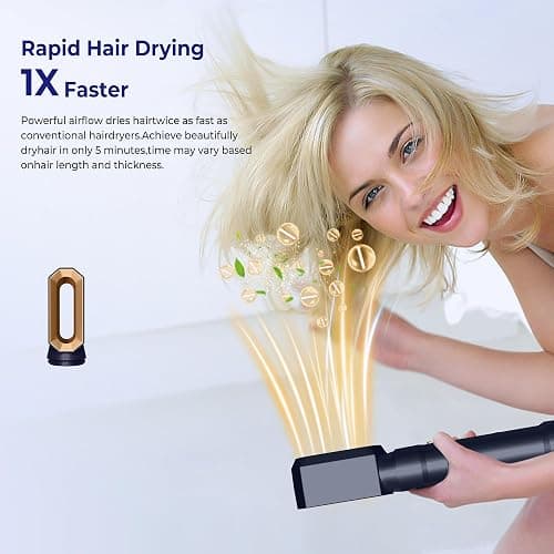 Airstyler Set Airbrush Magic Styler Hair Styler 6 in 1 Hair Dryer Brush with Curl, Straighten, Volumise, Smooth and Hairdryer Brushes for Styling, Hot Hair Styler for All Hair Type/Length thumbnail 5